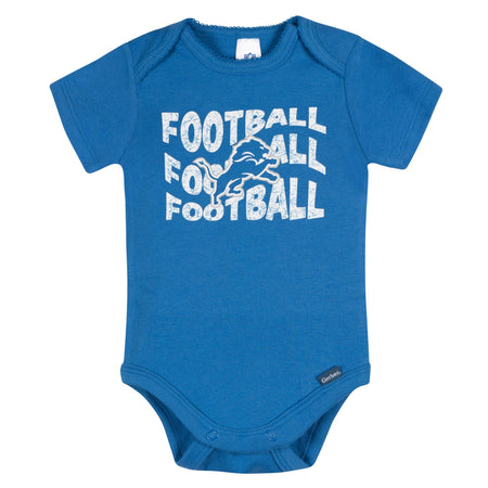 3-Pack Baby Girls Detroit Lions Short Sleeve Bodysuits