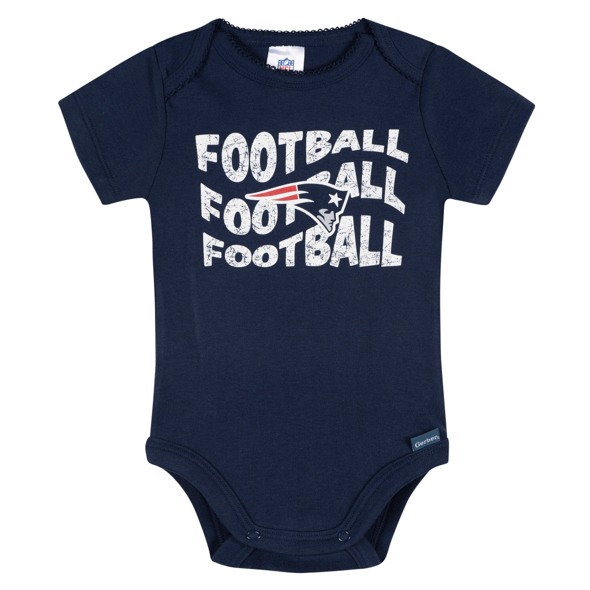 3-Pack Baby Girls New England Patriots Bodysuit Set Onesies Bodysuits NFL 