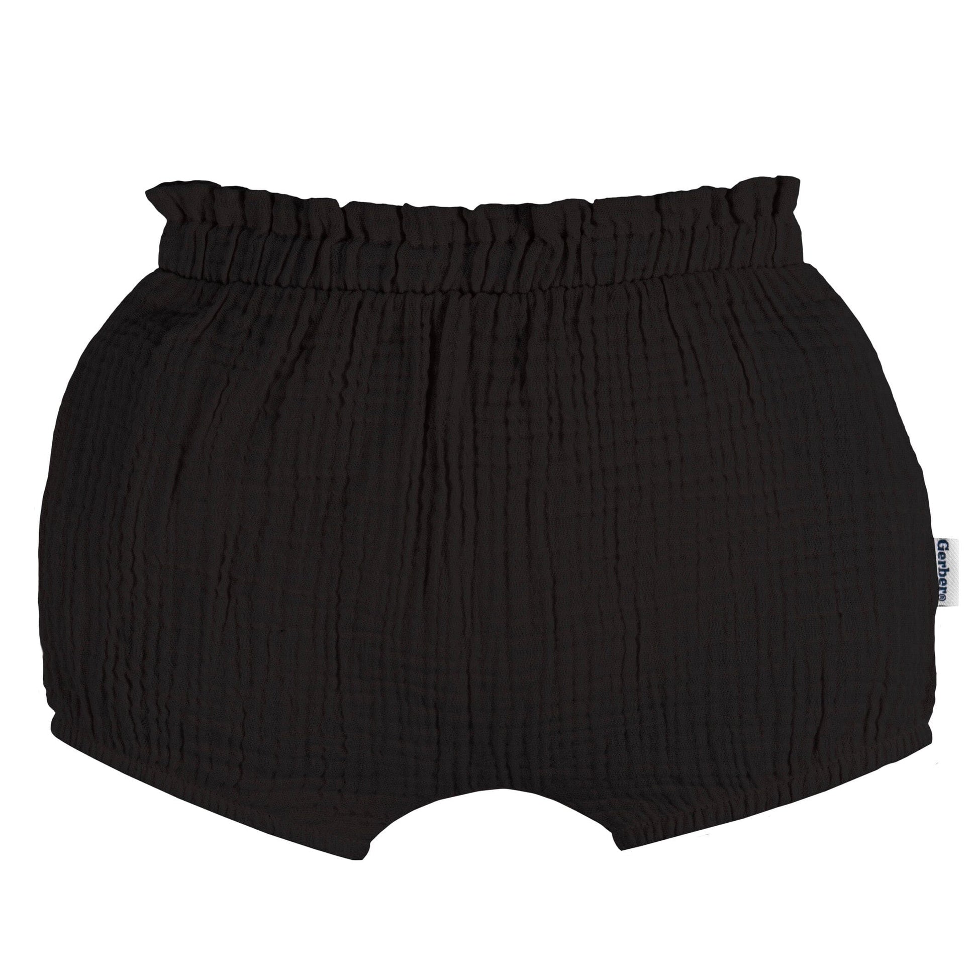 3-Pack Baby Girls Pink/Dot/Black Gauze Bubble Short