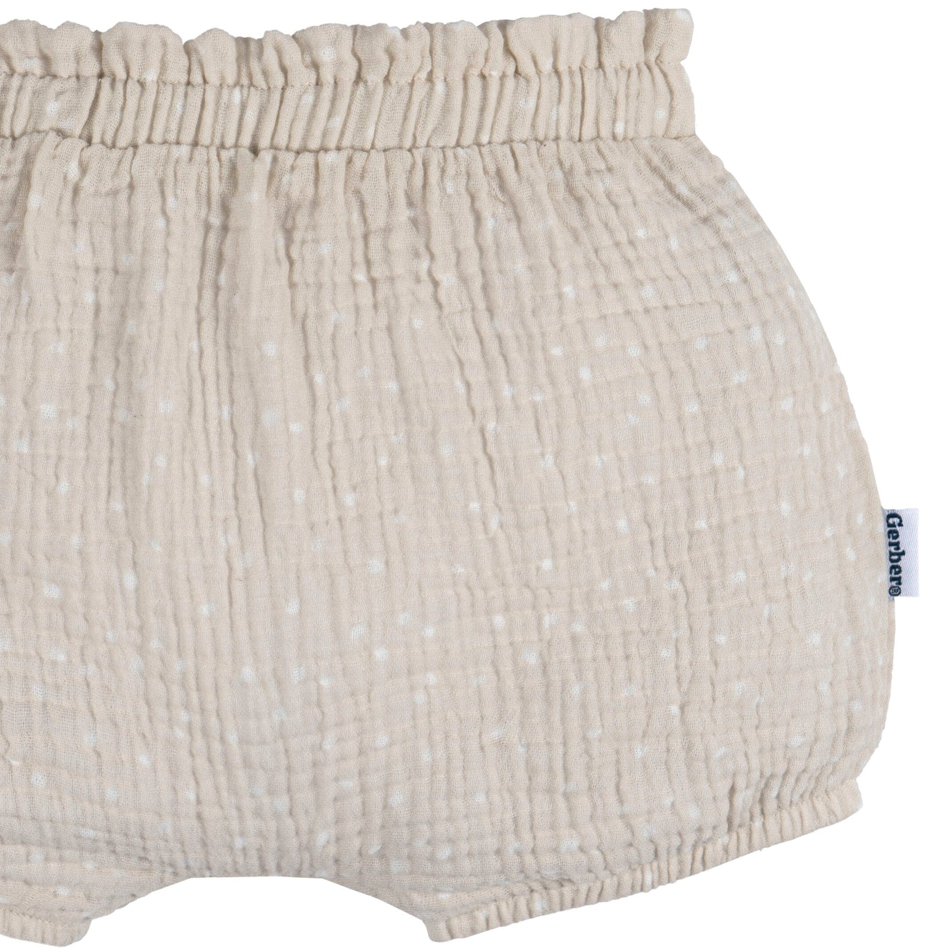 3-Pack Baby Girls Pink/Dot/Black Gauze Bubble Short