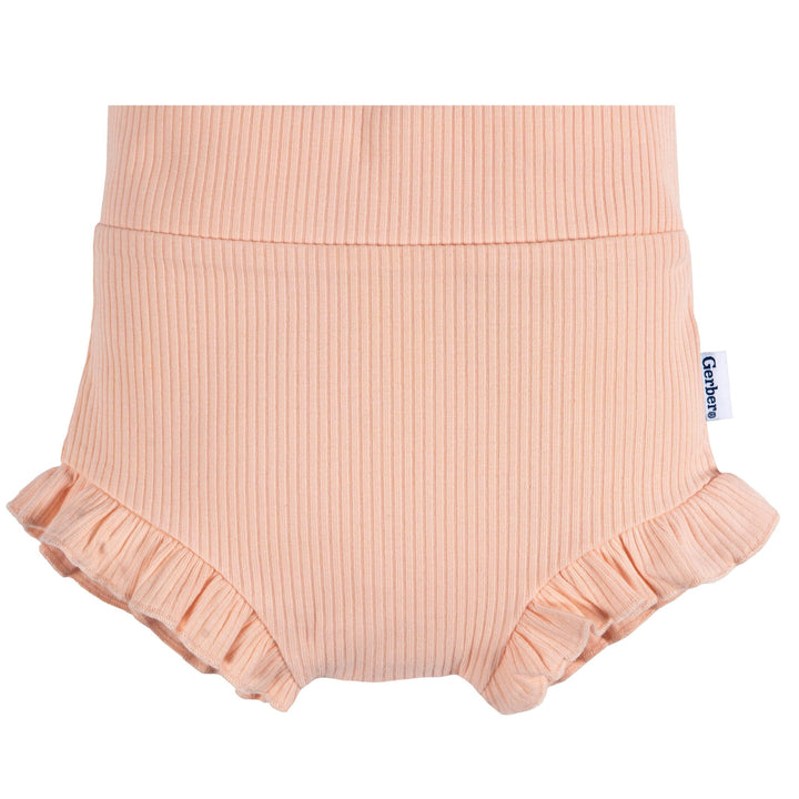 3-Pack Baby Girls Pinks/Oatmeal Bubble Short