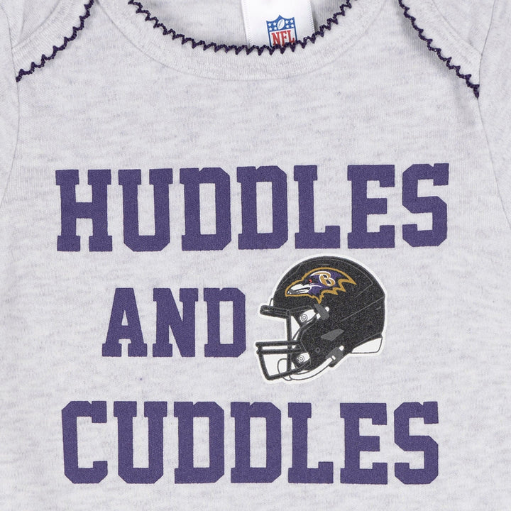 3-Pack Baby Girls Baltimore Ravens Bodysuit Set Onesies Bodysuits NFL 