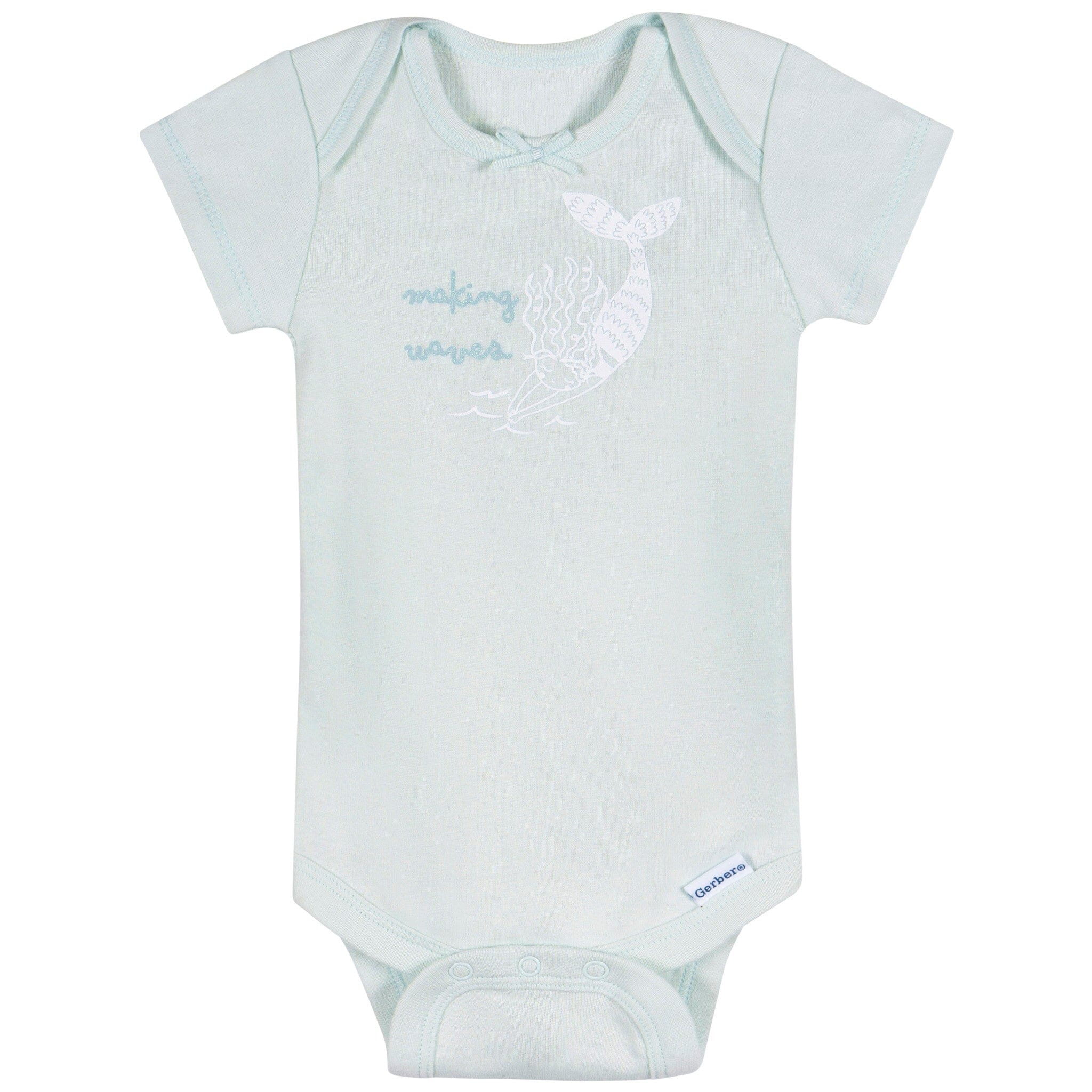 3-Pack Baby Girls She Sells Sea Shells Short Sleeve Onesies® Bodysuits Onesies Bodysuits Gerber® 