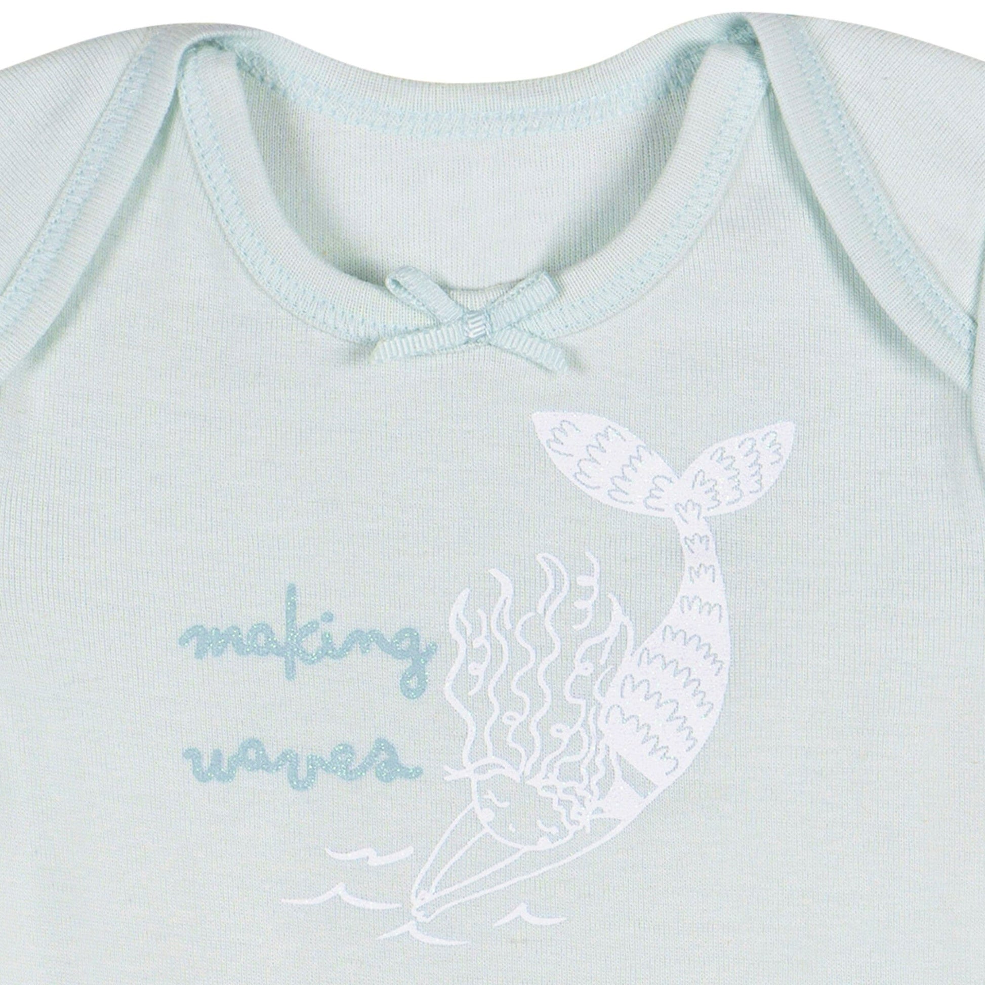 3-Pack Baby Girls She Sells Sea Shells Short Sleeve Onesies® Bodysuits Onesies Bodysuits Gerber® 