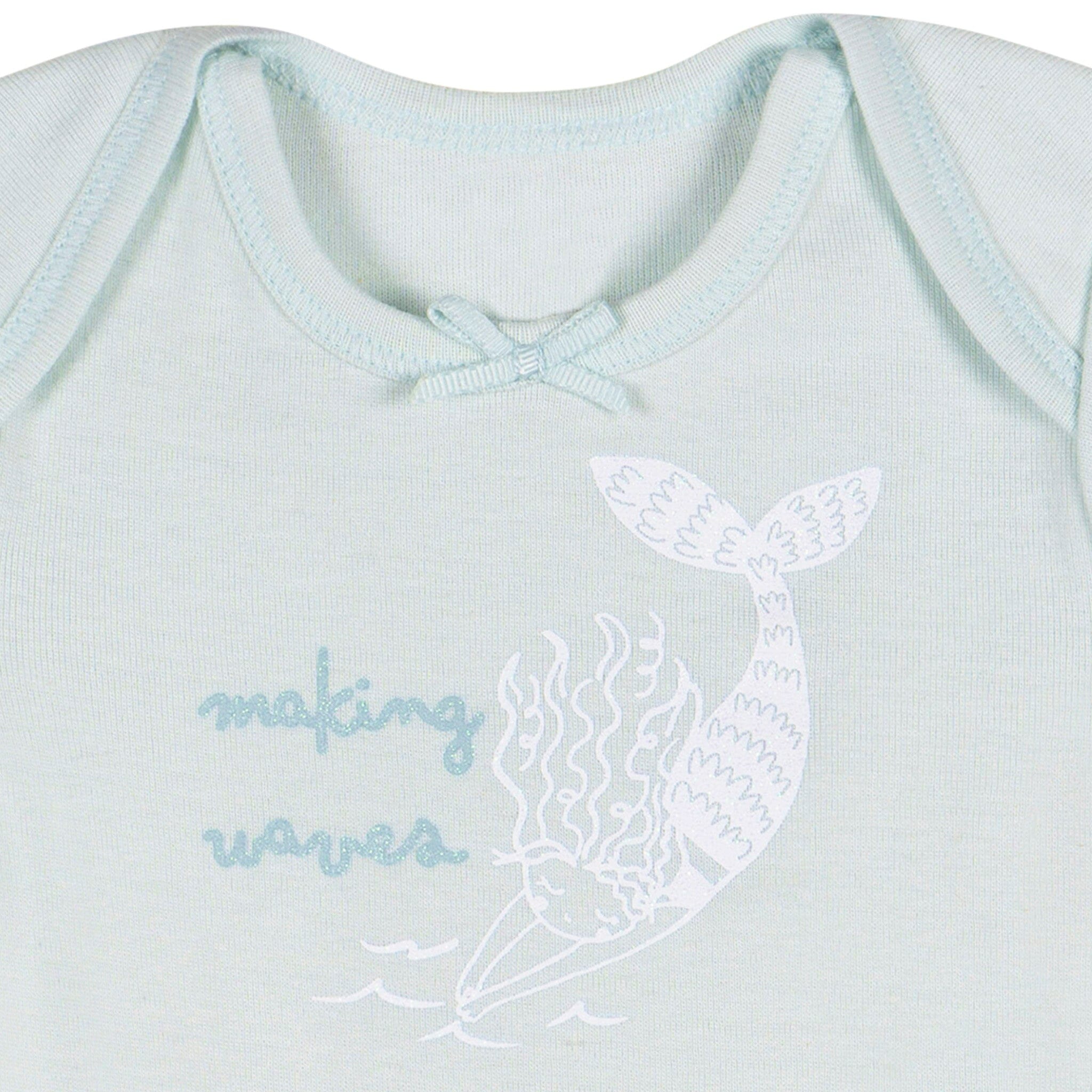 3-Pack Baby Girls She Sells Sea Shells Short Sleeve Onesies® Bodysuits Onesies Bodysuits Gerber® 