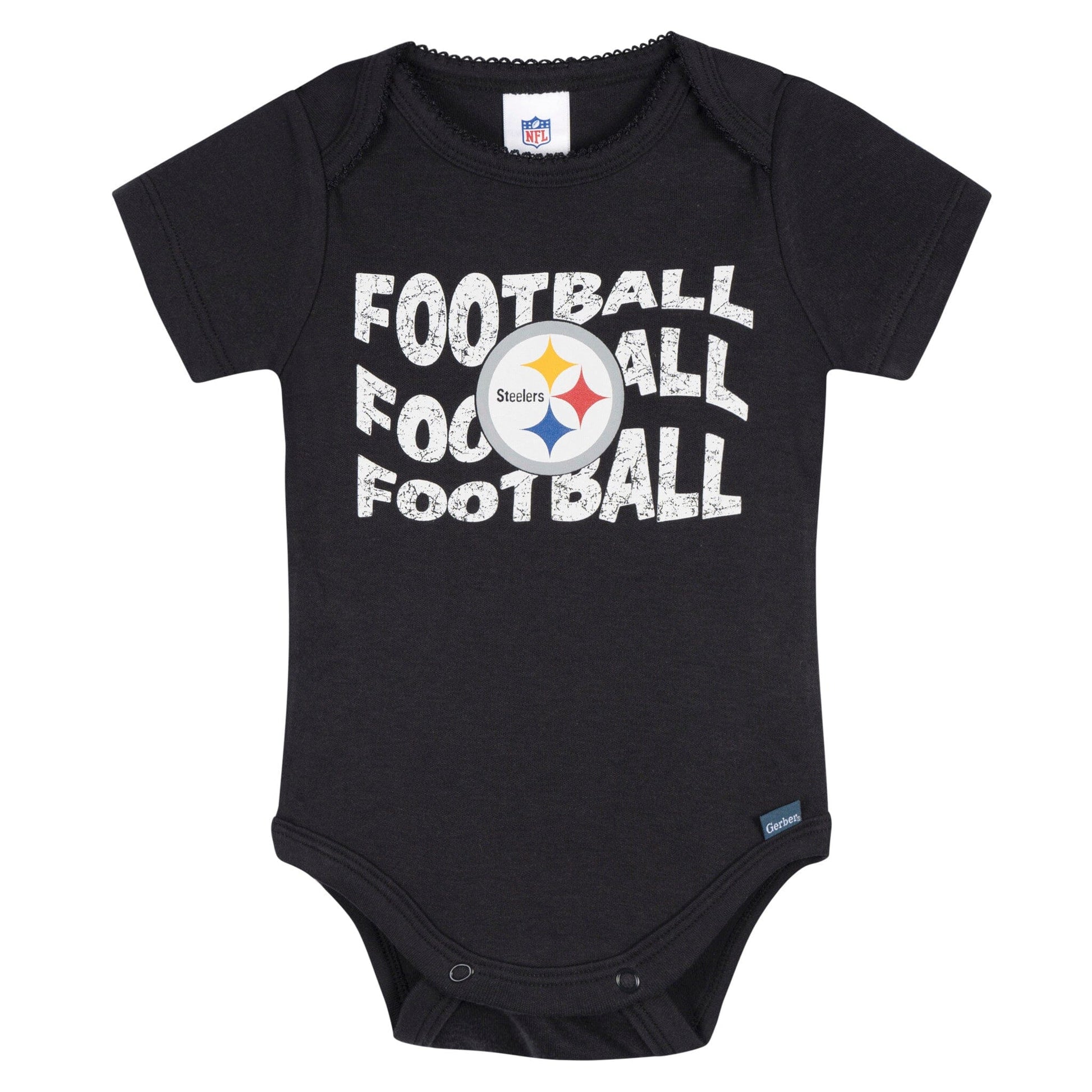 3-Pack Baby Girls Pittsburgh Steelers Bodysuit Set Onesies Bodysuits NFL 