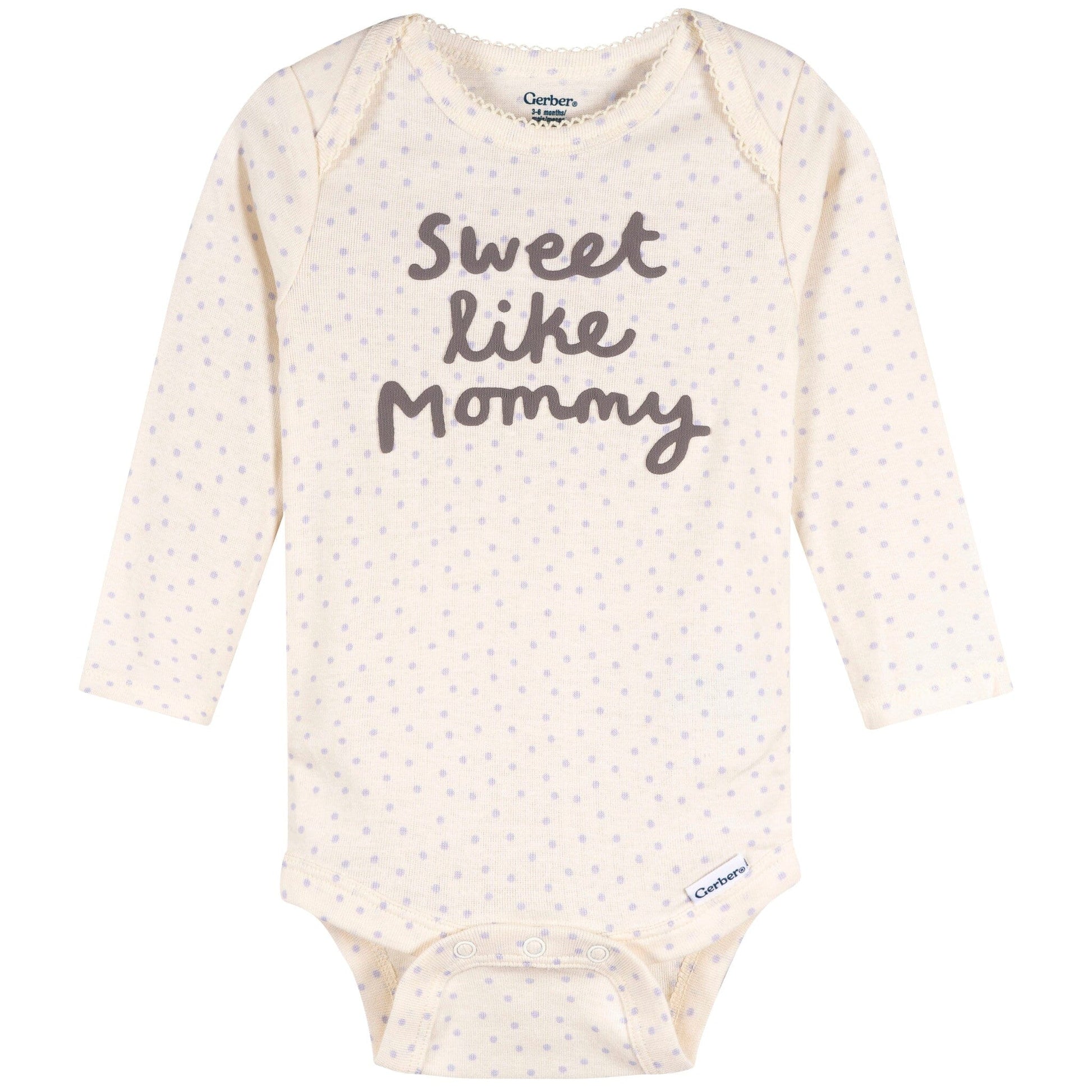 3-Pack Baby Girls Sweetie Long Sleeve Onesies® Bodysuits onesies Gerber® 