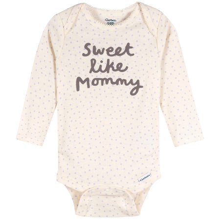 3-Pack Baby Girls Sweetie Long Sleeve Onesies® Bodysuits