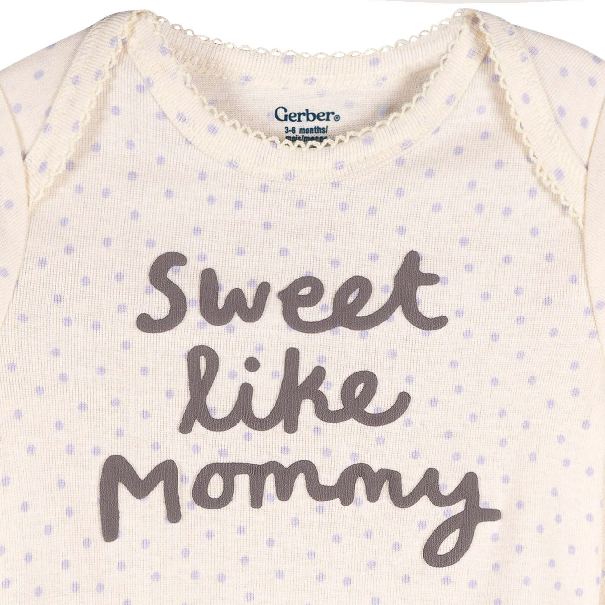 3-Pack Baby Girls Sweetie Long Sleeve Onesies® Bodysuits onesies Gerber® 