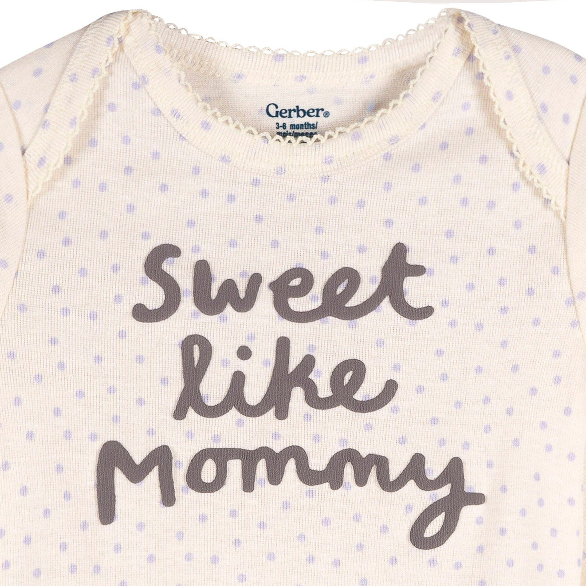 3-Pack Baby Girls Sweetie Long Sleeve Onesies® Bodysuits onesies Gerber® 