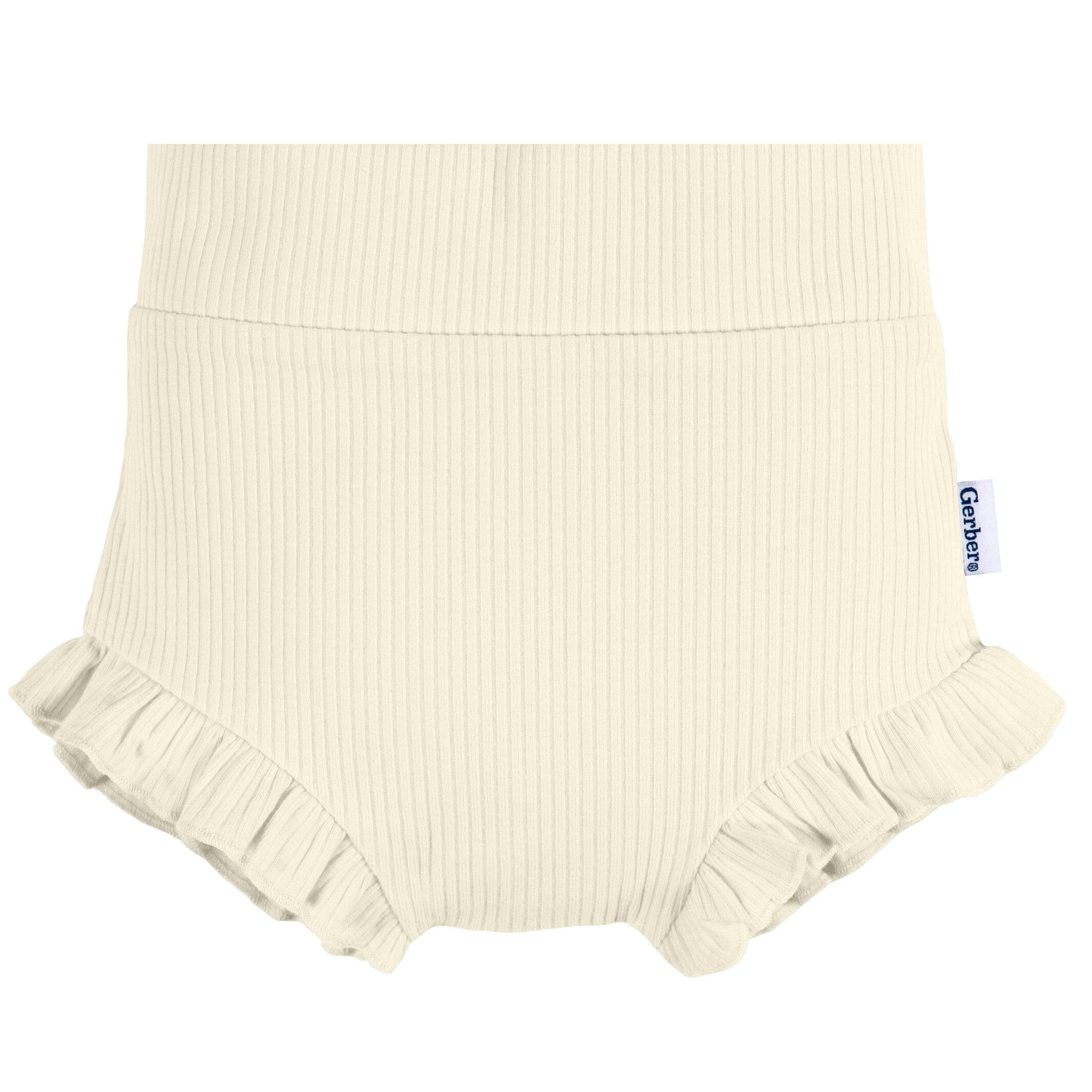 3-Pack Baby Girls White/Grey Heather/Black Bubble Short
