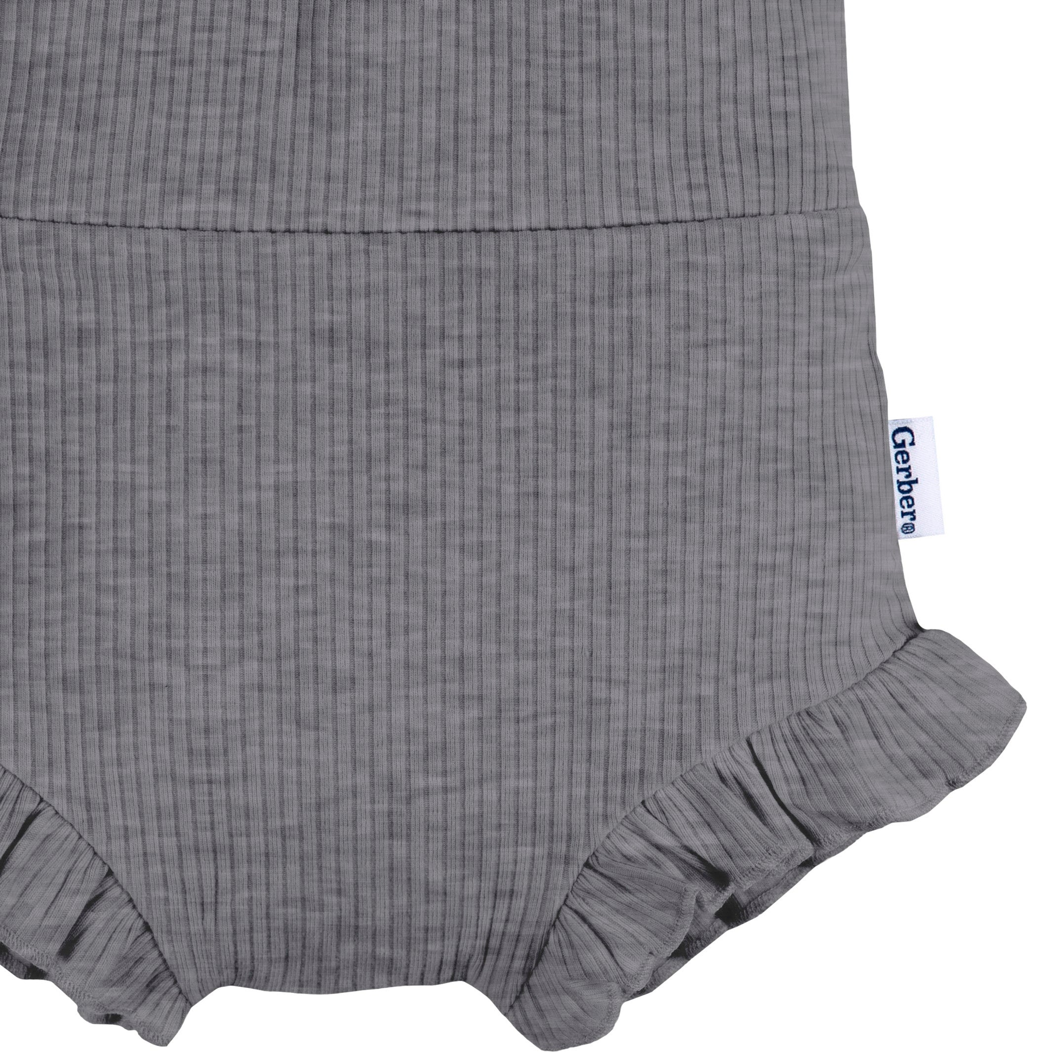 3-Pack Baby Girls White/Grey Heather/Black Bubble Short