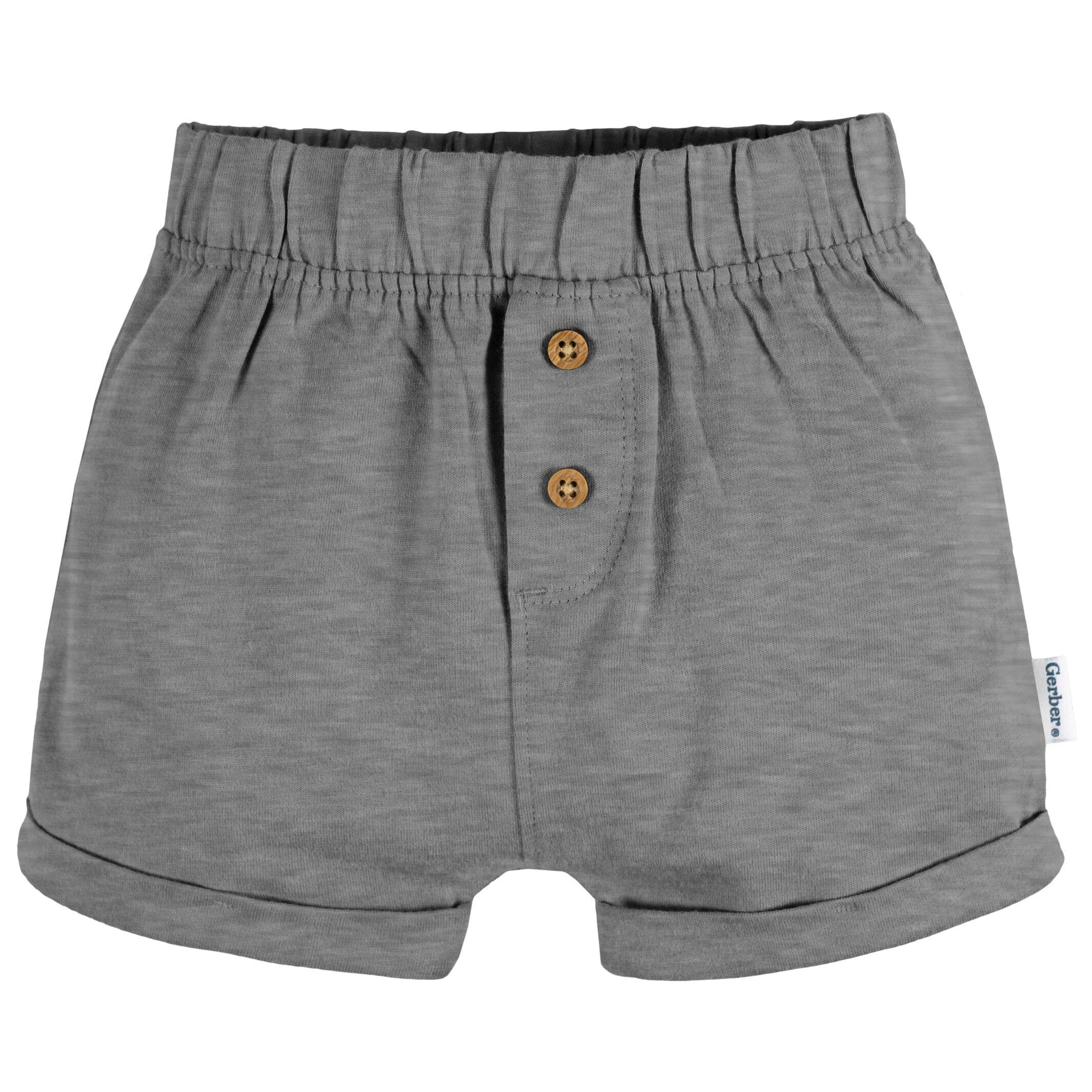3-Pack Baby Neutral Black/Dk Grey Heather/Stripe Knit Short
