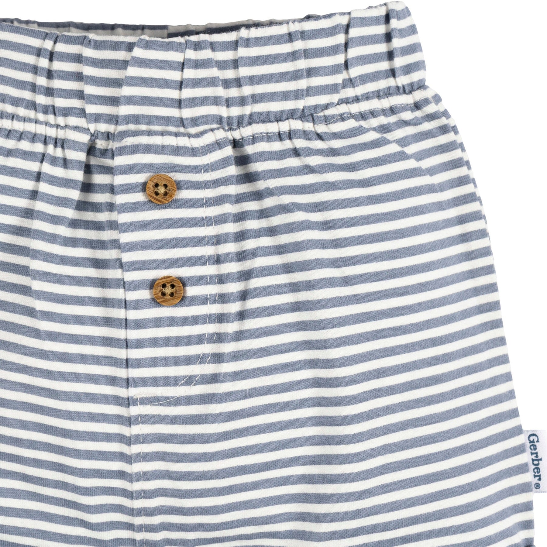 Babyhug Knit Knee Length Text Printed Shorts - Navy Blue main image 1