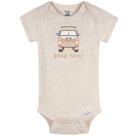 3-Pack Baby Neutral Road Trip Short Sleeve Onesies® Bodysuits