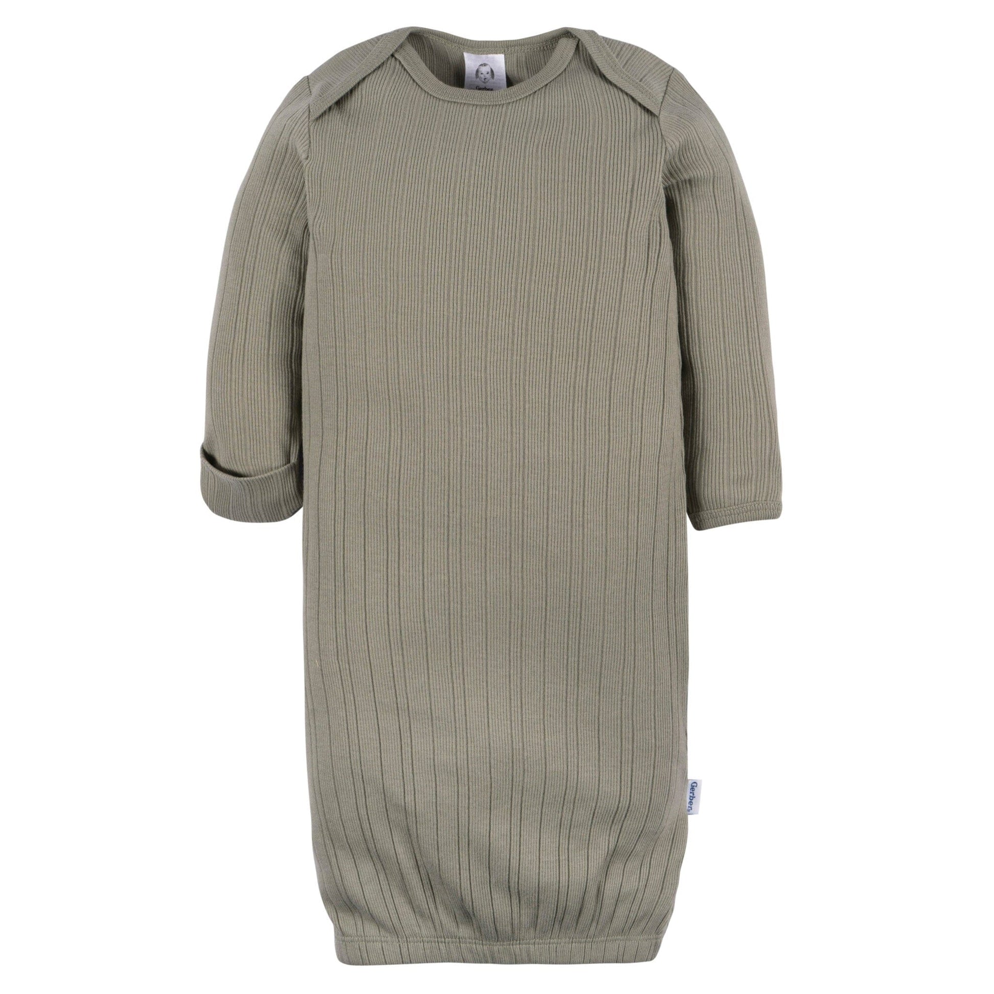 3-Pack Baby Neutral Shadow/New Wheat/Camel Lap Shoulder Gowns Sleepwear Gerber® 