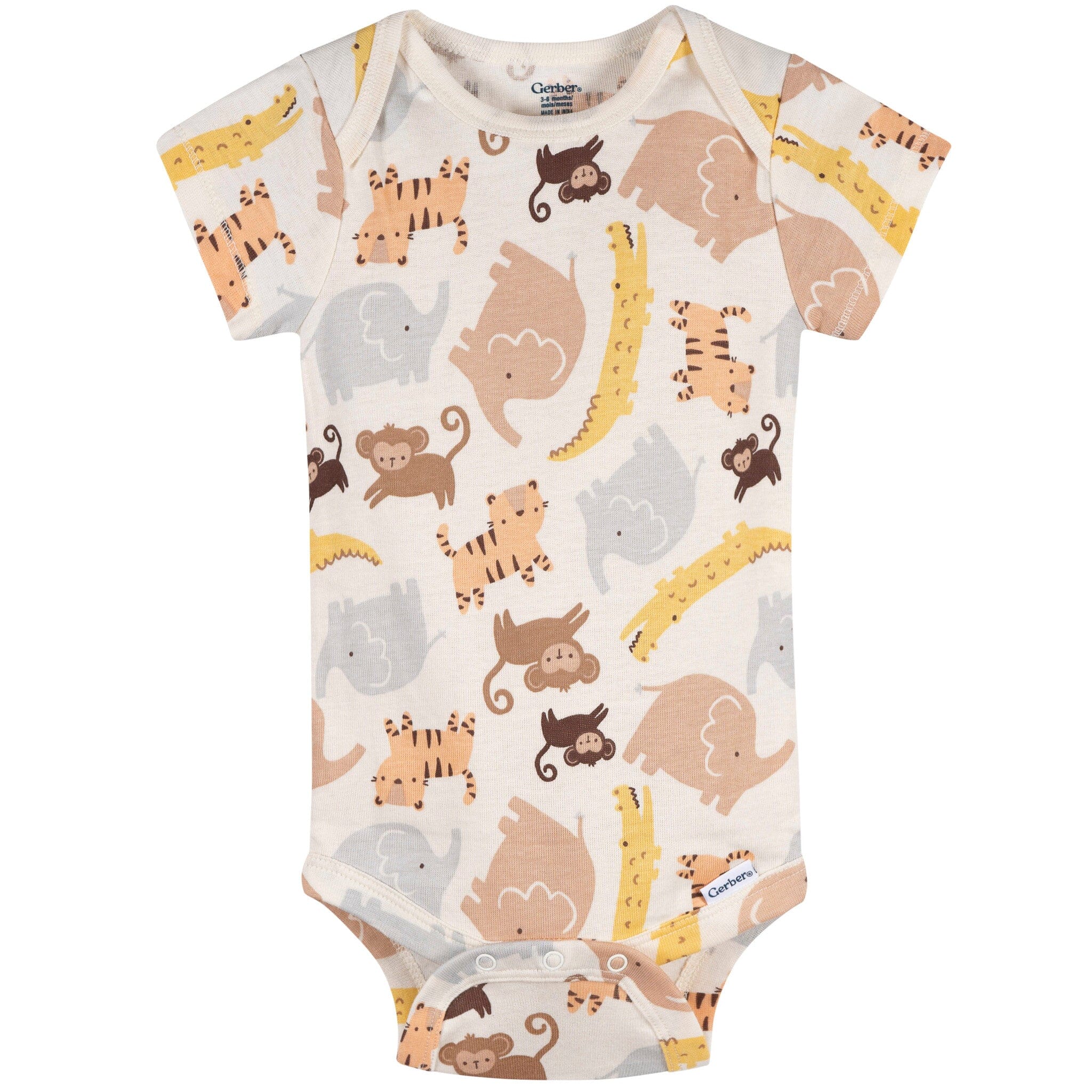 3-Pack Baby Neutral Smiles For Miles Short Sleeve Onesies® Bodysuits Onesies Bodysuits Gerber® 