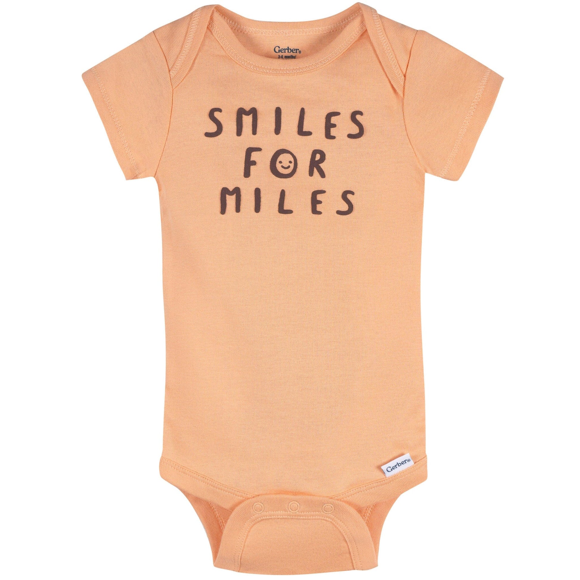 3-Pack Baby Neutral Smiles For Miles Short Sleeve Onesies® Bodysuits Onesies Bodysuits Gerber® 