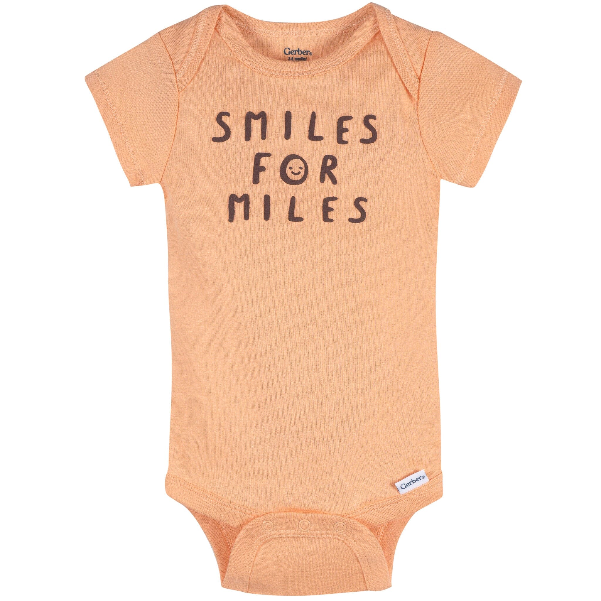 3-Pack Baby Neutral Smiles For Miles Short Sleeve Onesies® Bodysuits Onesies Bodysuits Gerber® 
