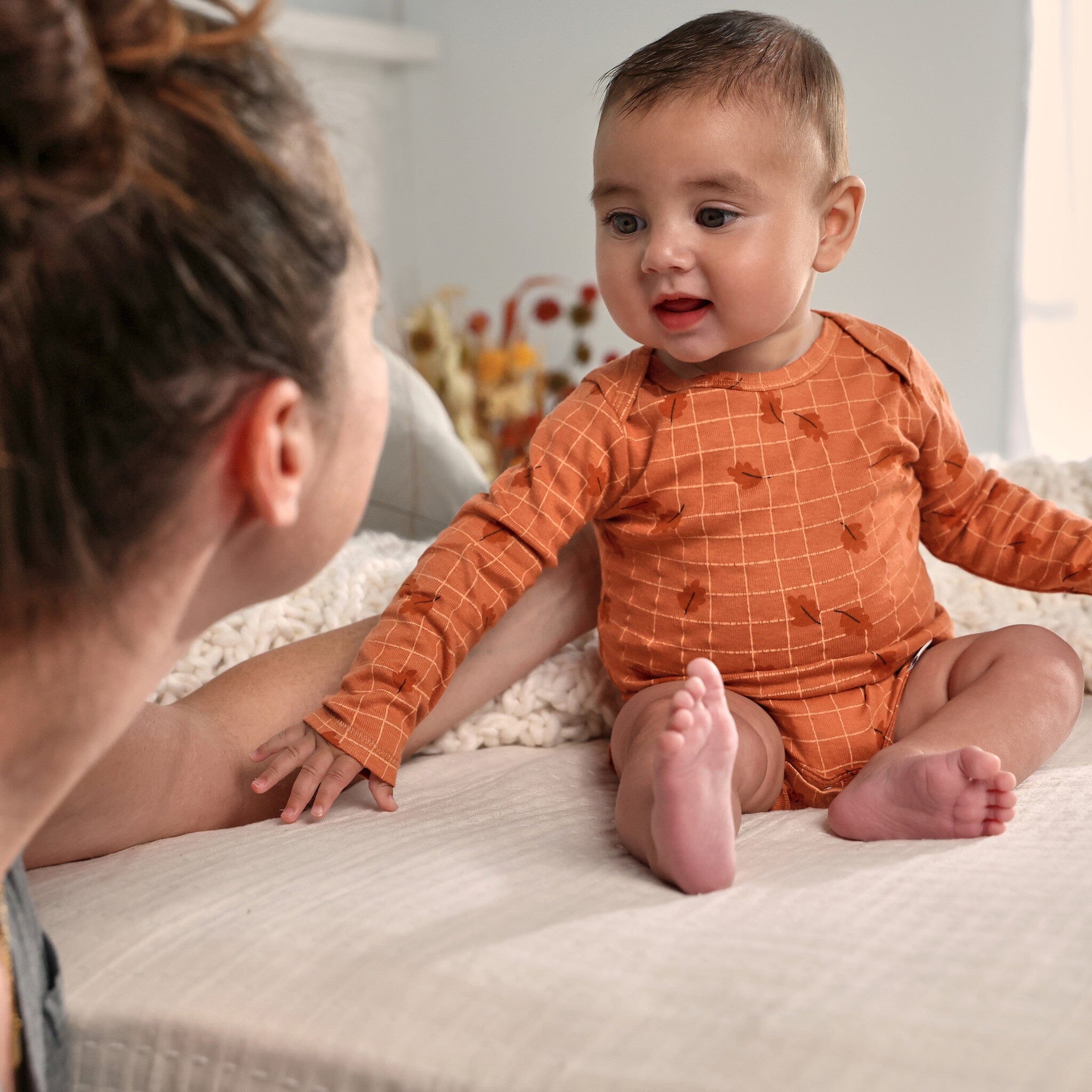 3-Pack Baby Neutral Thankful Long Sleeve Onesies® Bodysuits Onesies Bodysuits Gerber® 