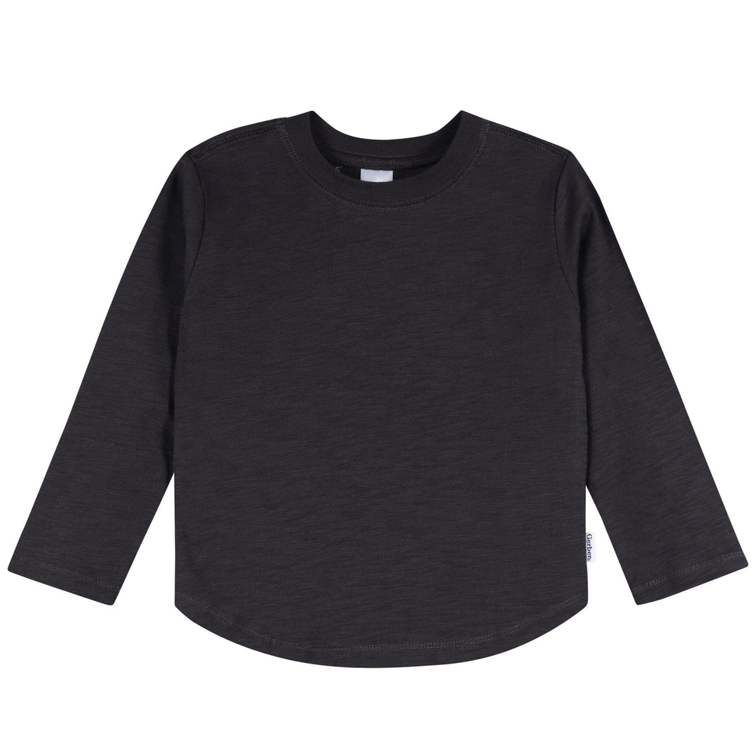 3-Pack Infant & Toddler Boys Black/White/Grey Long Sleeve Shirts Tops Gerber® 