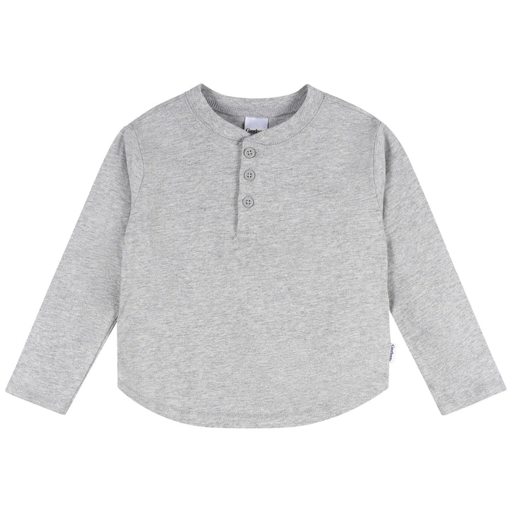 3-Pack Infant & Toddler Boys Black/White/Grey Long Sleeve Shirts Tops Gerber® 
