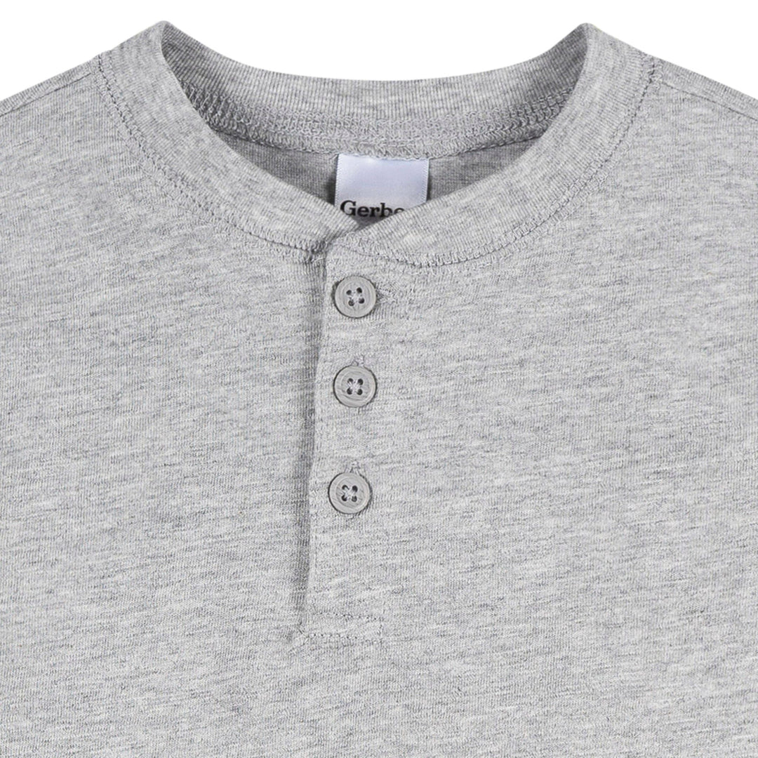 3-Pack Infant & Toddler Boys Black/White/Grey Long Sleeve Shirts Tops Gerber® 