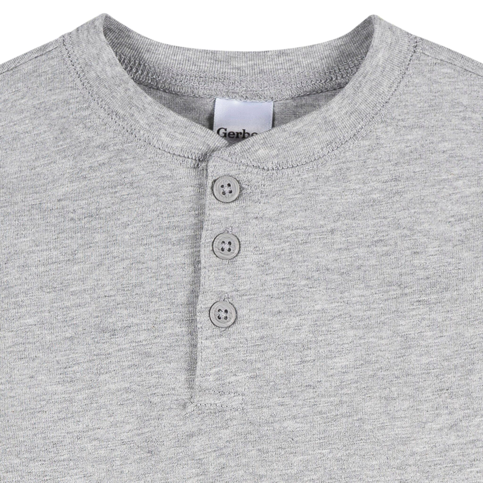 3-Pack Infant & Toddler Boys Black/White/Grey Long Sleeve Shirts Tops Gerber® 