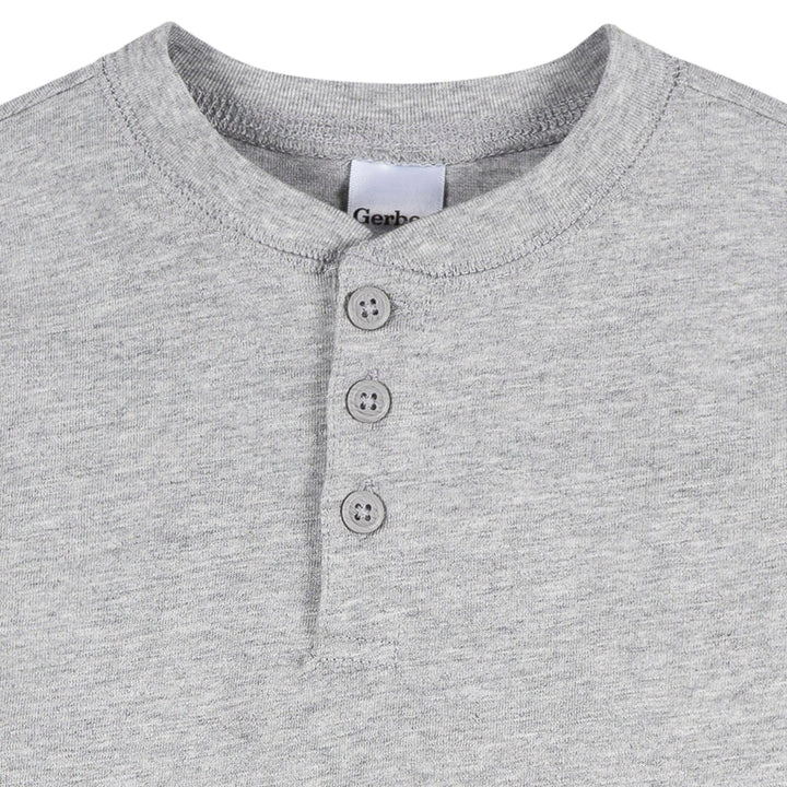 3-Pack Infant & Toddler Boys Black/White/Grey Long Sleeve Shirts Tops Gerber® 