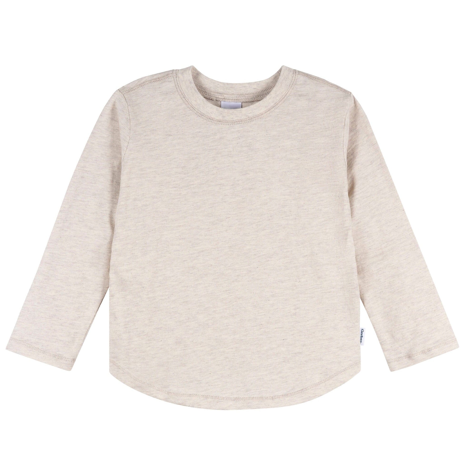 3-Pack Infant & Toddler Boys Green/Brown/Oatmeal Long Sleeve Shirts Tops Gerber® 