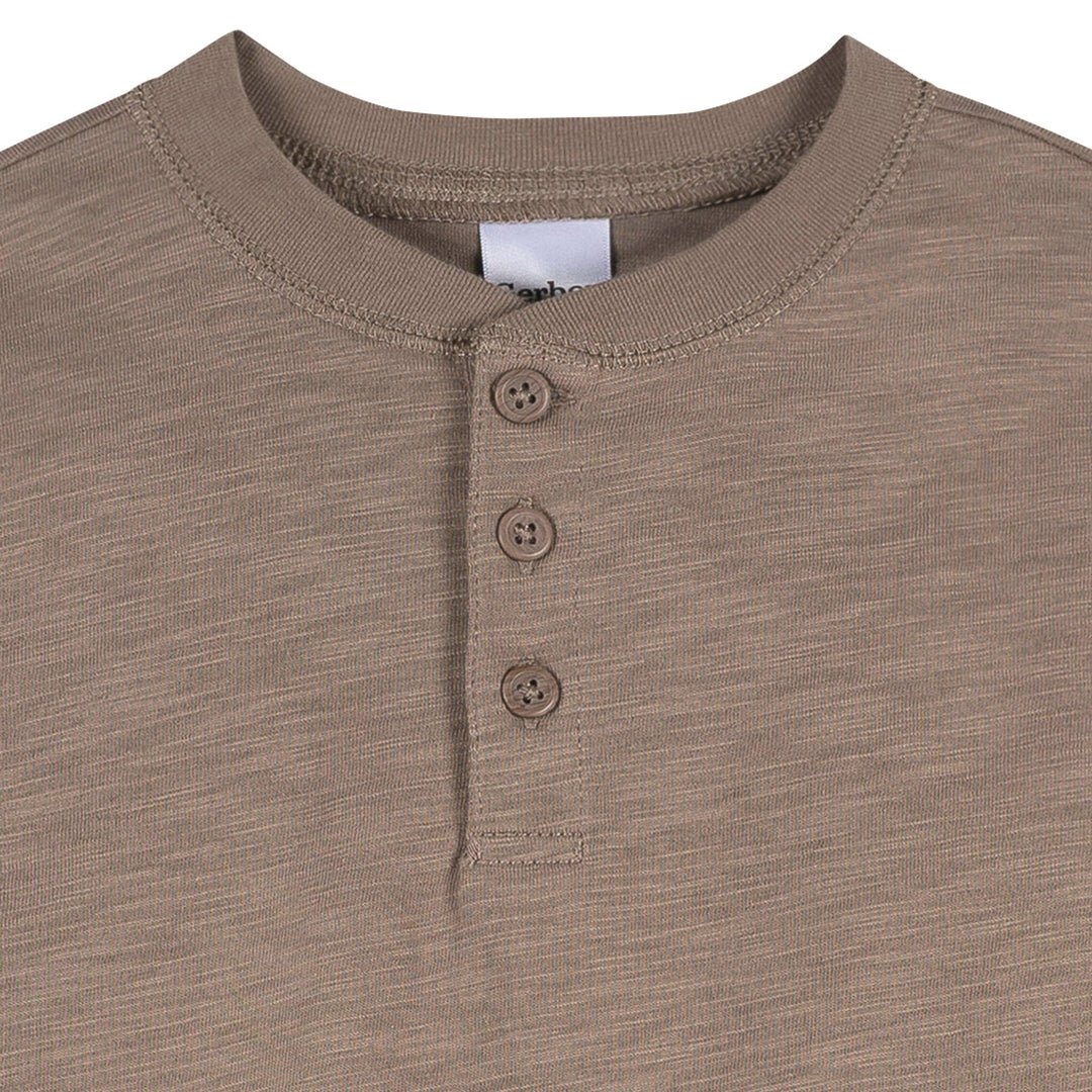 3-Pack Infant & Toddler Boys Green/Brown/Oatmeal Long Sleeve Shirts Tops Gerber® 