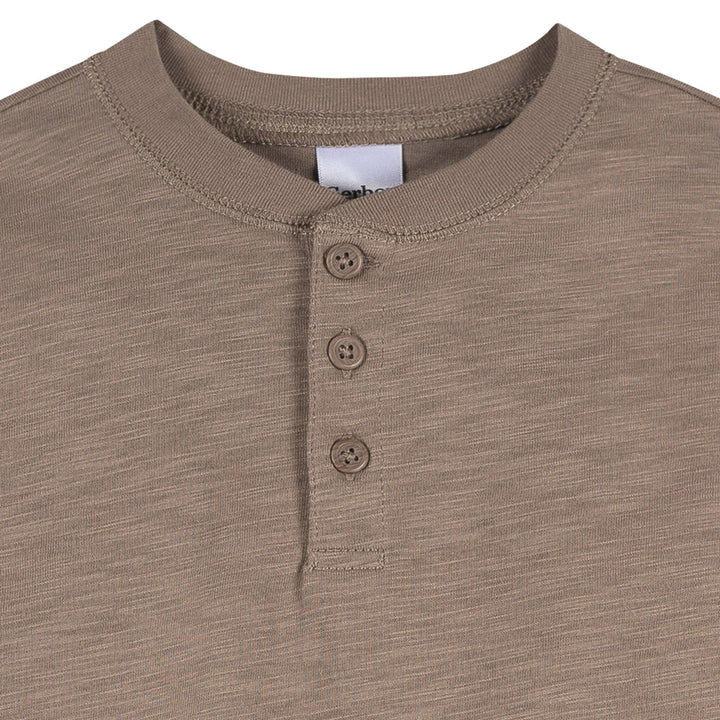 3-Pack Infant & Toddler Boys Green/Brown/Oatmeal Long Sleeve Shirts Tops Gerber® 