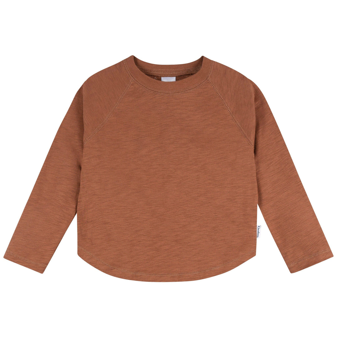 3-Pack Infant & Toddler Boys Green/Brown/Blue Long Sleeve Shirts Tops Gerber® 