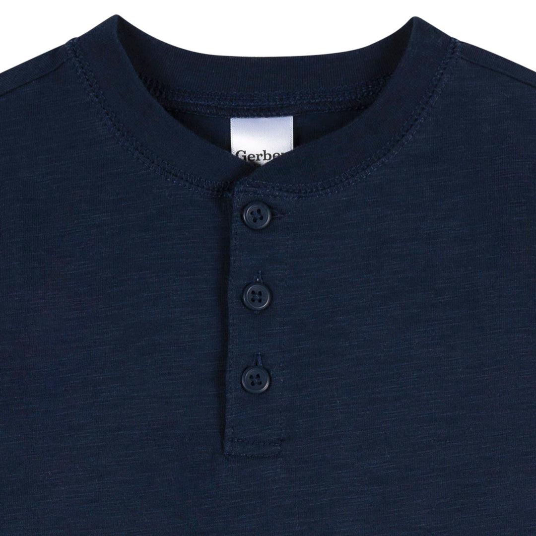 3-Pack Infant & Toddler Boys Green/Brown/Blue Long Sleeve Shirts Tops Gerber® 