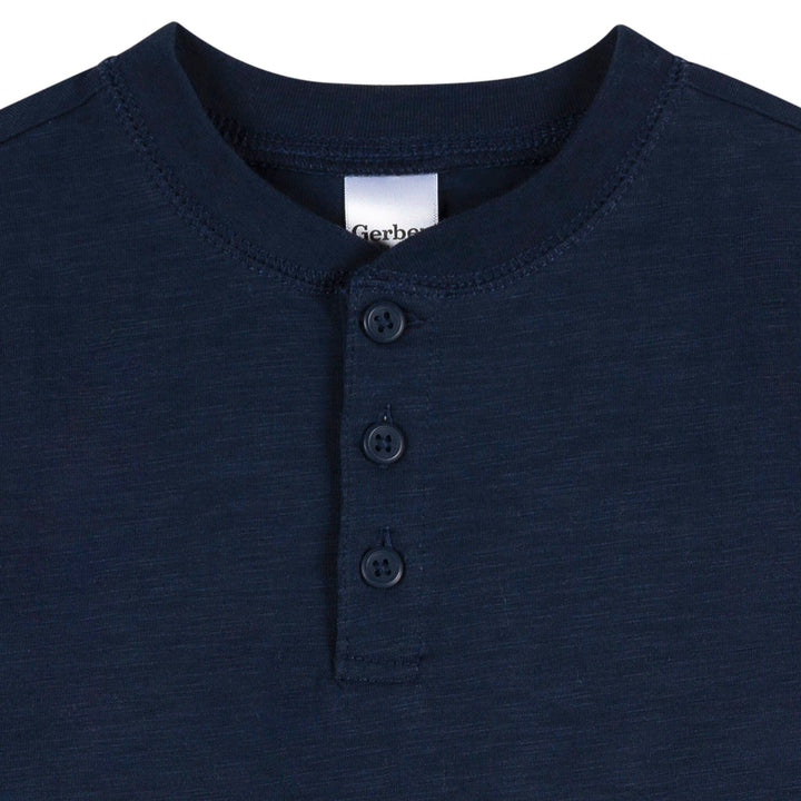 3-Pack Infant & Toddler Boys Green/Brown/Blue Long Sleeve Shirts Tops Gerber® 