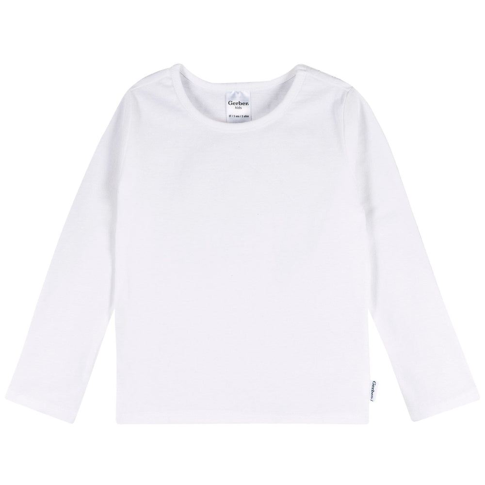 3-Pack Infant & Toddler Girls Black/White/Grey Long Sleeve Shirts Tops Gerber® 