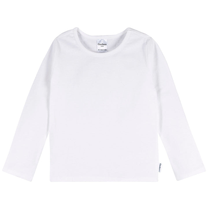 3-Pack Infant & Toddler Girls Black/White/Grey Long Sleeve Shirts Tops Gerber® 