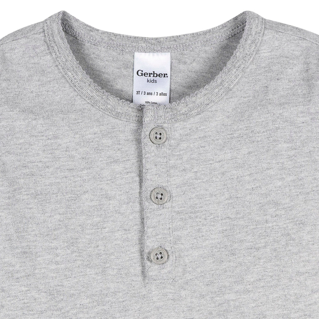 3-Pack Infant & Toddler Girls Black/White/Grey Long Sleeve Shirts Tops Gerber® 