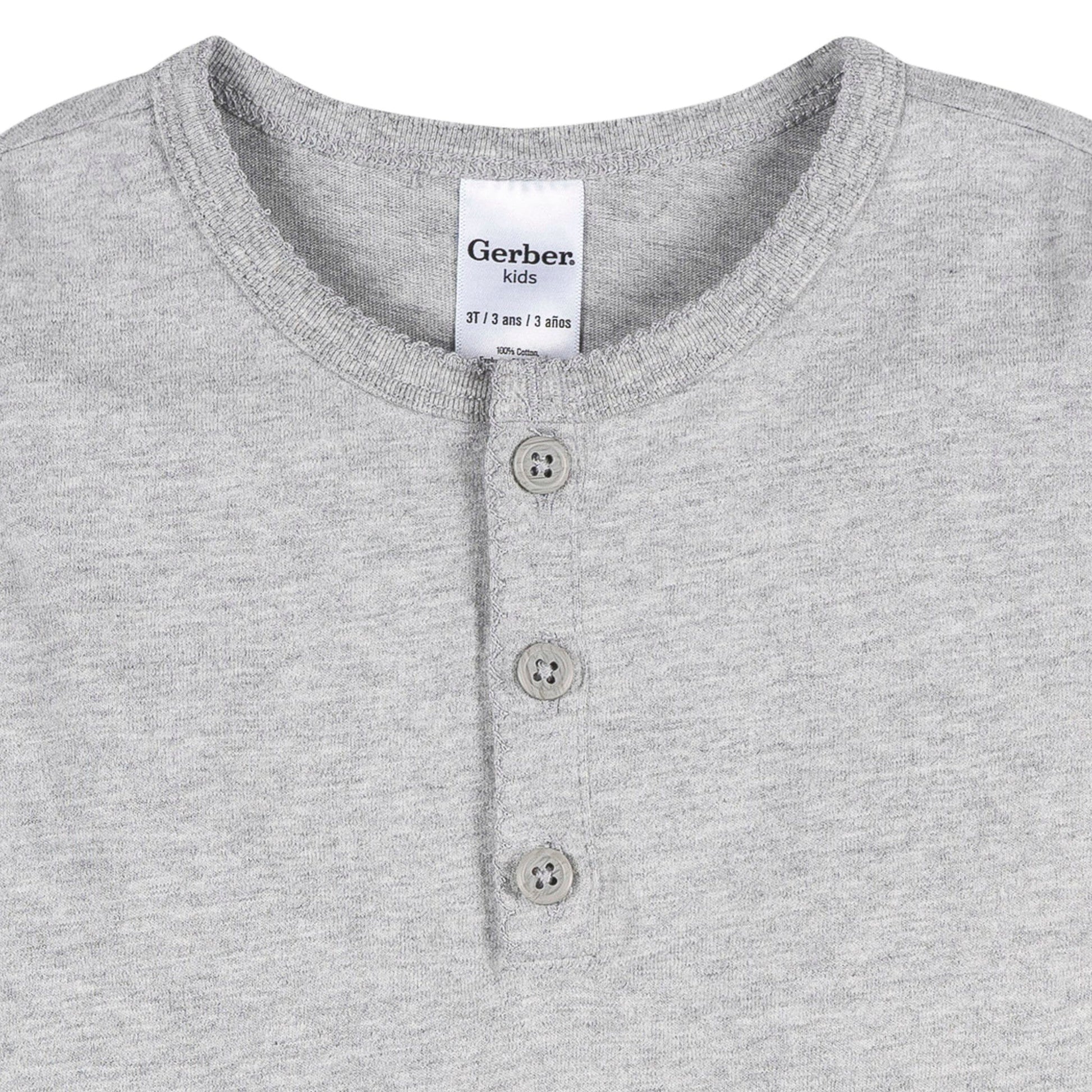 3-Pack Infant & Toddler Girls Black/White/Grey Long Sleeve Shirts Tops Gerber® 