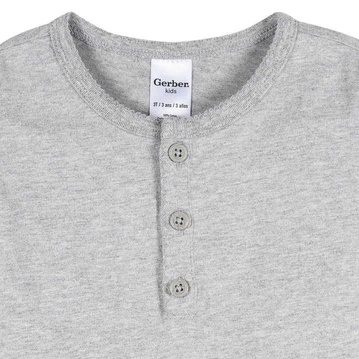 3-Pack Infant & Toddler Girls Black/White/Grey Long Sleeve Shirts Tops Gerber® 