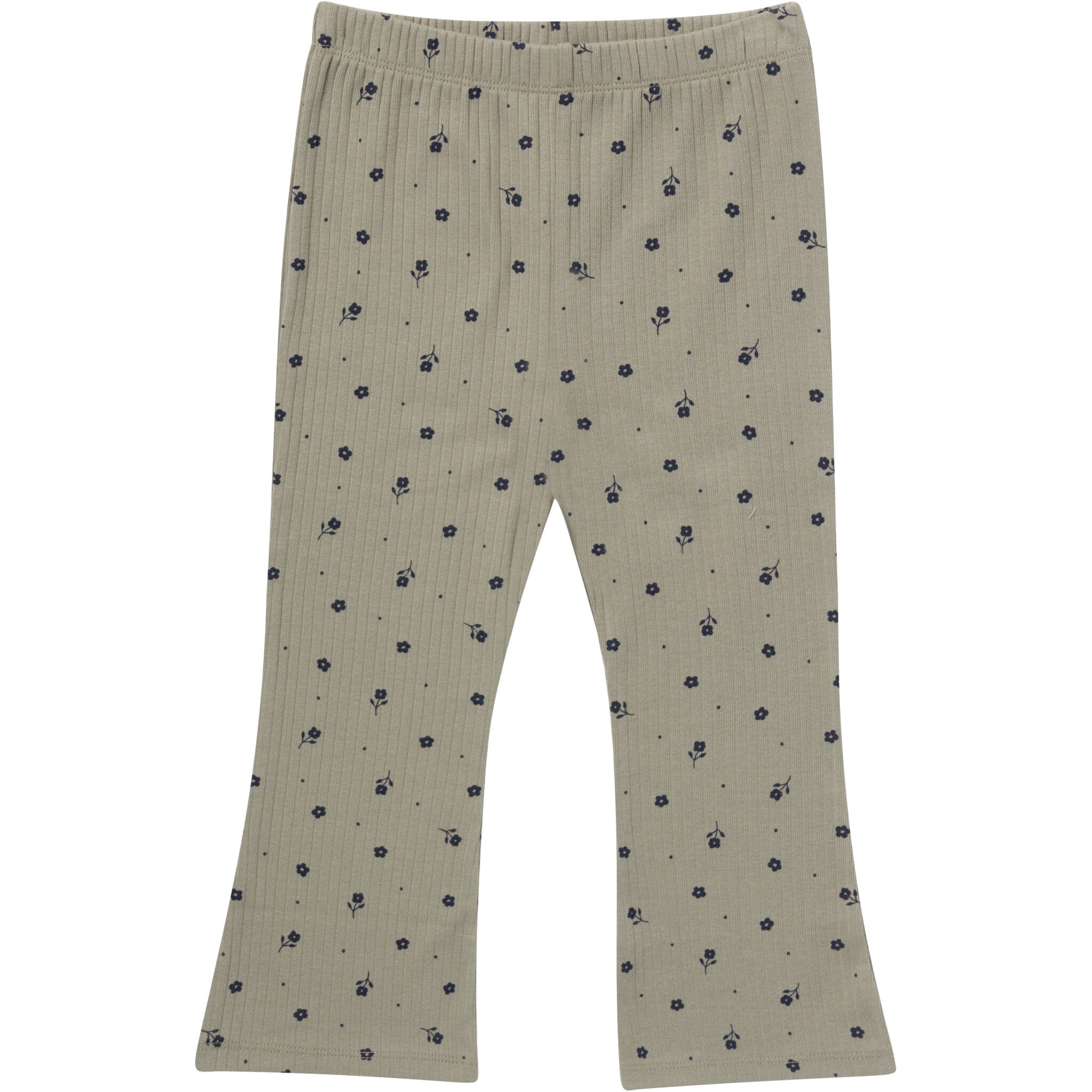 3-Pack Infant & Toddler Girls Green Daisies, Blue and Gray Textured Flare Leggings bottoms Gerber® 