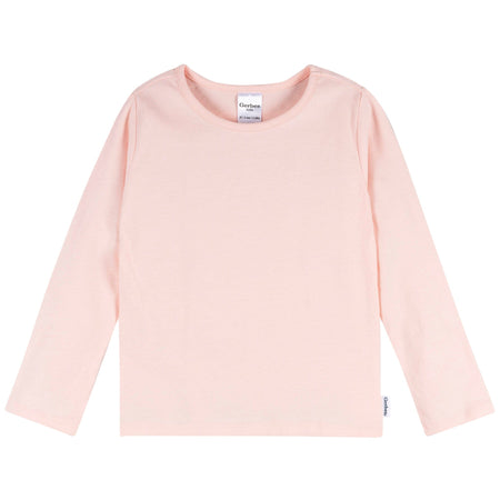 3-Pack Infant & Toddler Girls Green, Pink, & Coral Long Sleeve Shirts