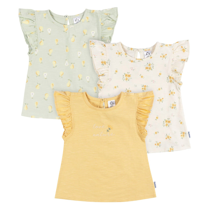 3-Pack Infant and Toddler Girls Love Nature T-Shirts