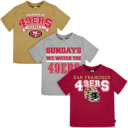 3-Pack Infant & Toddler Neutral 49Ers T-Shirts Tops NFL 