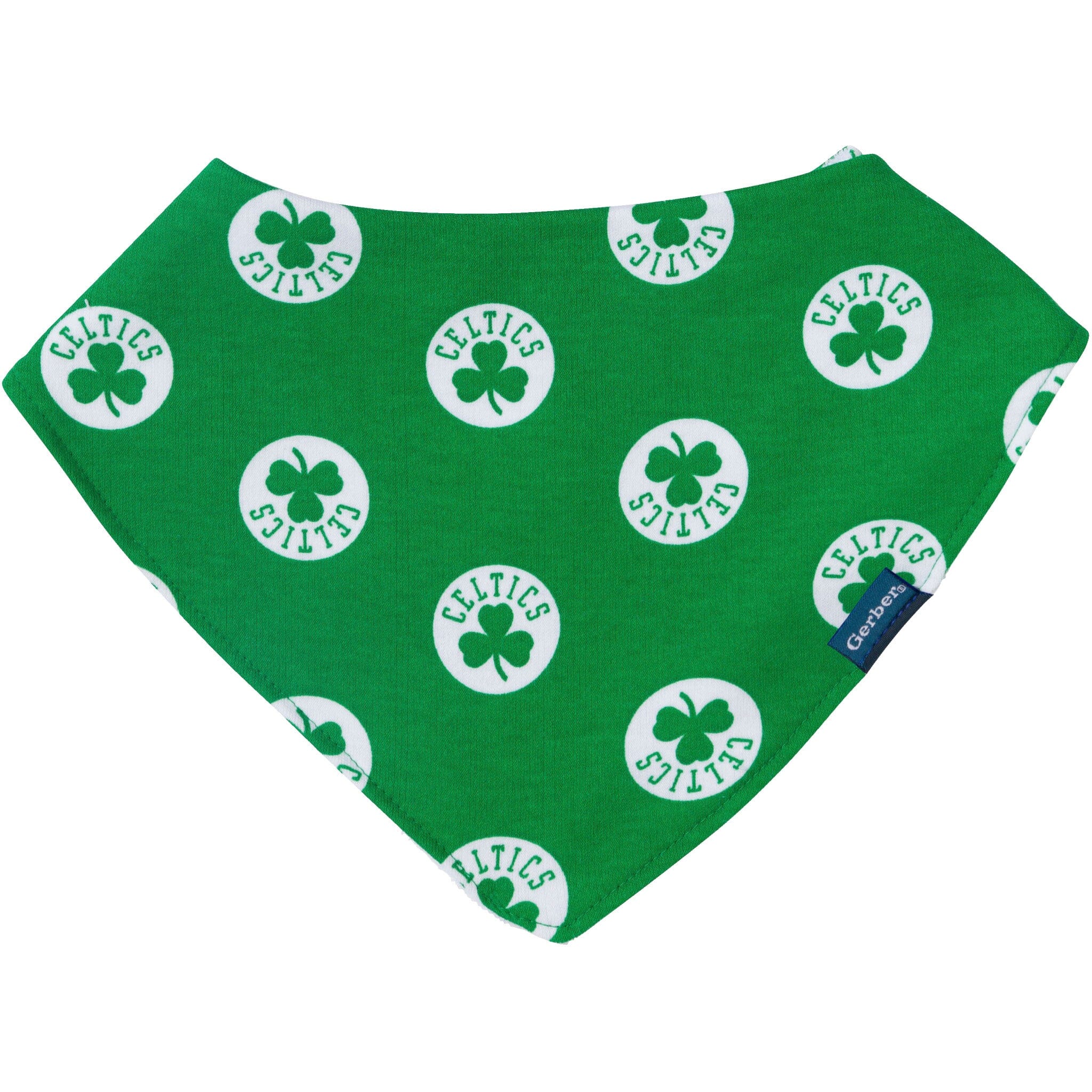 3-Piece Baby Neutral Boston Celtics Bandana Bib and Burp Cloth Set Accessories Gerber® 