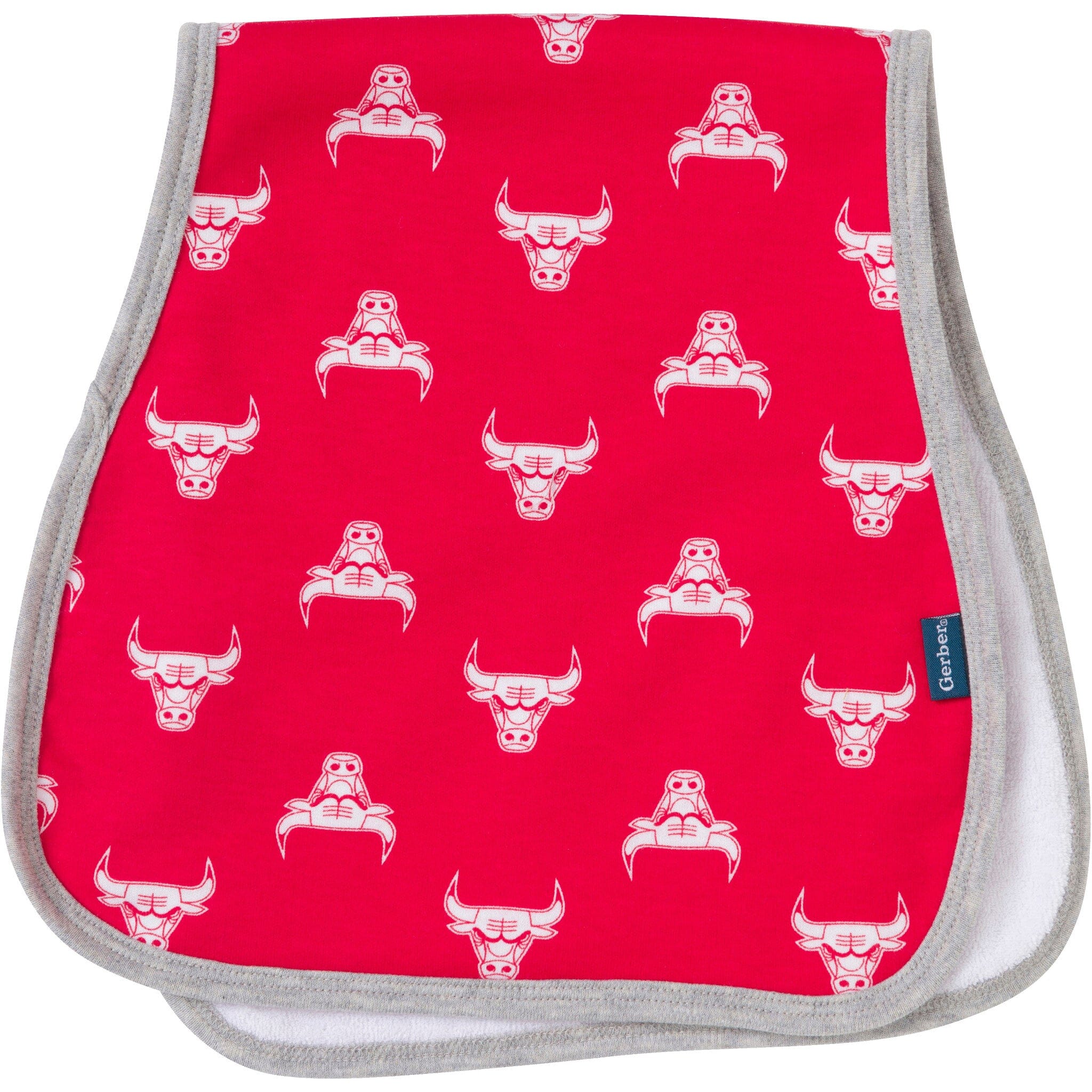 3-Piece Baby Neutral Chicago Bulls Bandana Bib and Burp Cloth Set Accessories Gerber® 