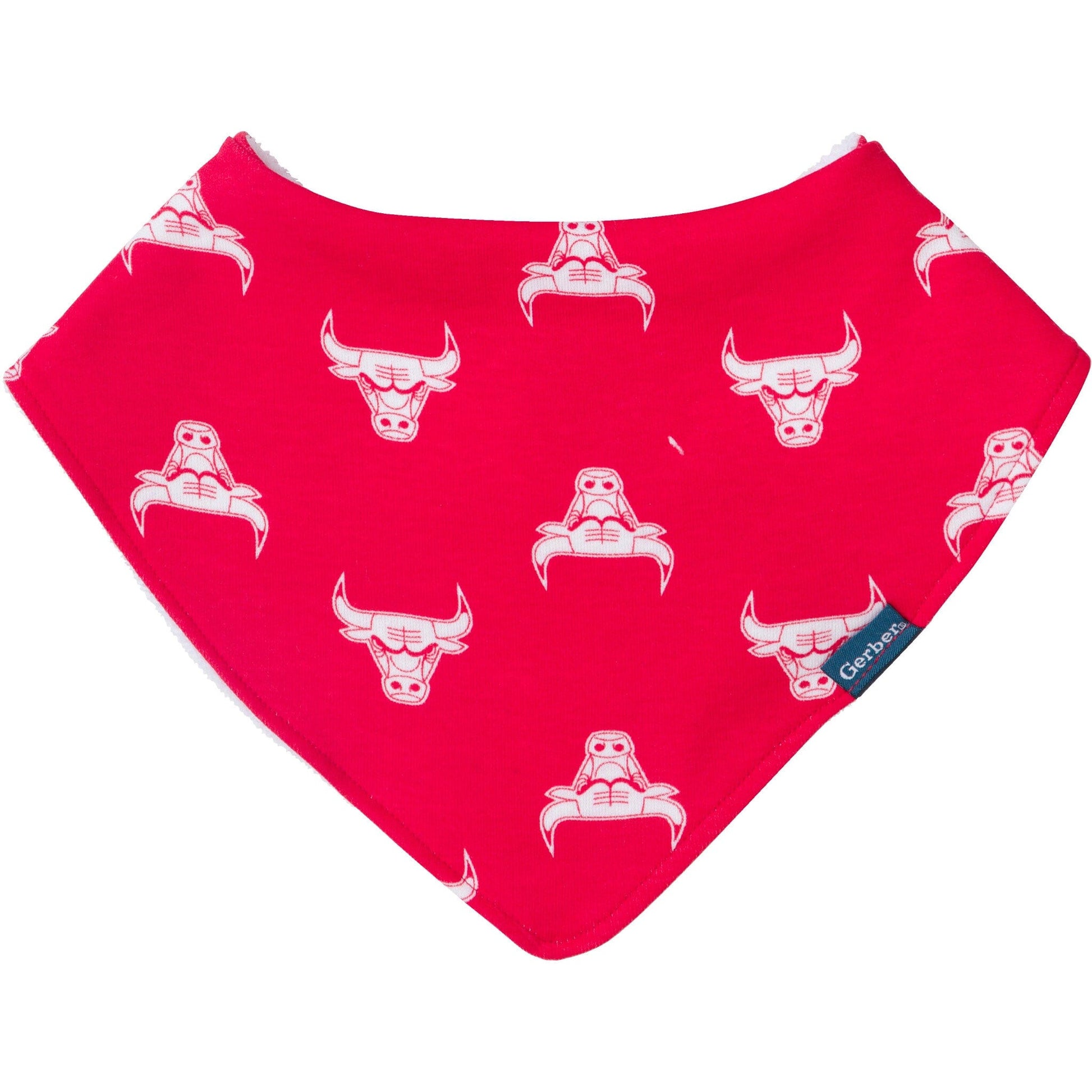 3-Piece Baby Neutral Chicago Bulls Bandana Bib and Burp Cloth Set Accessories Gerber® 