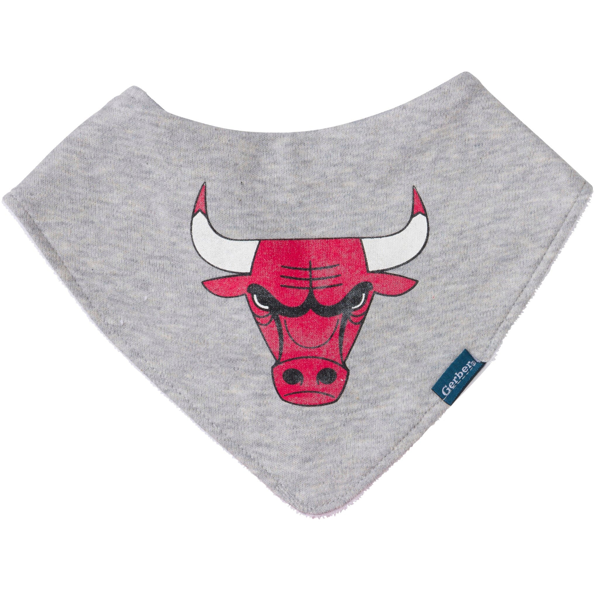3-Piece Baby Neutral Chicago Bulls Bandana Bib and Burp Cloth Set Accessories Gerber® 