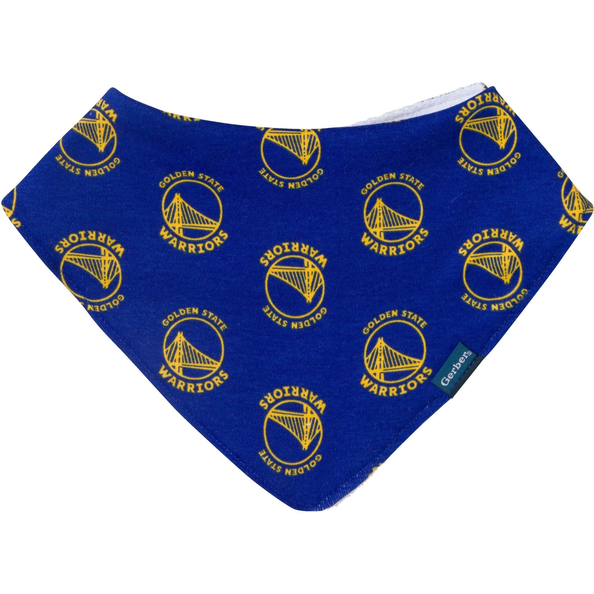 3-Piece Baby Neutral Golden State Warriors Bandana Bib and Burp Cloth Set Accessories Gerber® 