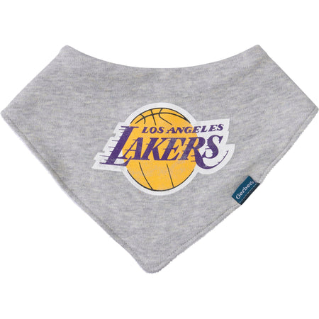 3-Piece Baby Neutral Los Angeles Lakers Bandana Bib and Burp Cloth Set